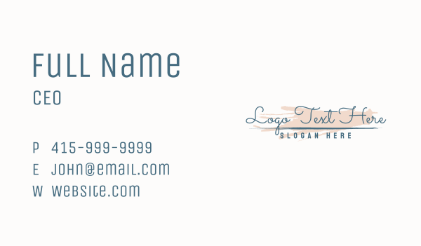 Cursive Signature Wordmark Business Card Design Image Preview