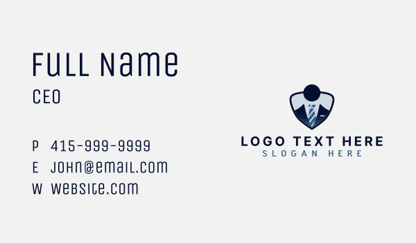 Corporate Suit Person Business Card Design Image Preview