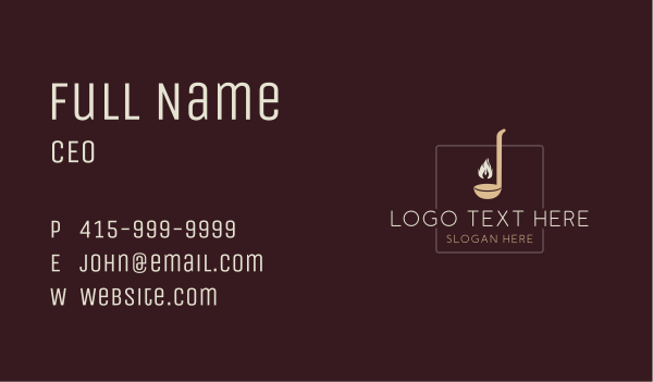 Ladle Cooking Restaurant Business Card Design Image Preview