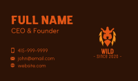 Aggressive Lion Face Business Card Image Preview