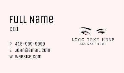 Beautiful Cosmetic Eyelashes Business Card Image Preview