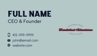 Funky Vintage Wordmark Business Card Image Preview