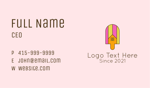 Ice Cream House  Business Card Design Image Preview