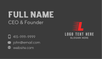 Speed Logistics Letter Business Card Image Preview