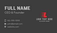 Speed Logistics Letter Business Card Preview