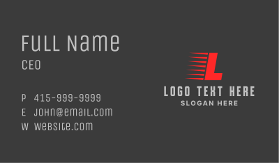 Speed Logistics Letter Business Card Image Preview