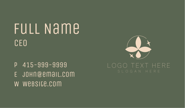 Organic Essential Oil Business Card Design Image Preview