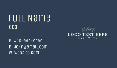 Luxury Floral Wordmark Business Card Image Preview