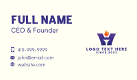 Torchbearer Letter H Business Card Image Preview