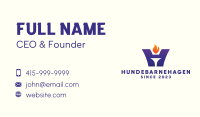 Torchbearer Letter H Business Card Image Preview