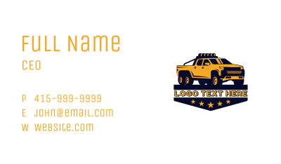 Pick Up Truck Transportation Business Card Image Preview