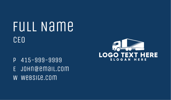 Cargo Truck Company Business Card Design Image Preview