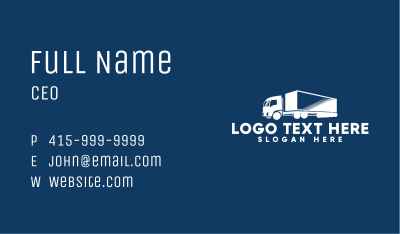 Cargo Truck Company Business Card Image Preview