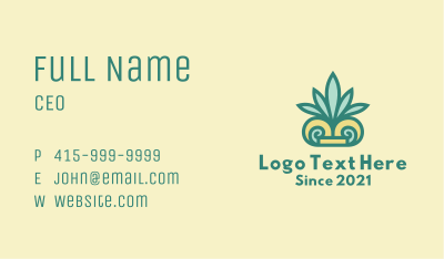 Tropical Palm Leaf  Business Card Image Preview