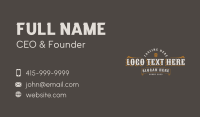 Rustic Tavern Wordmark Business Card Design