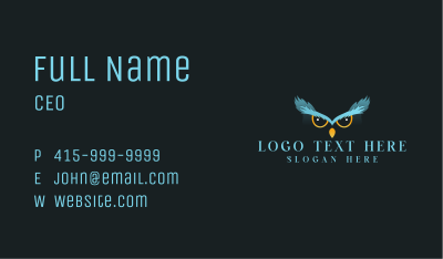 Night Owl Bird Business Card Image Preview