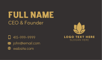 Gold Spa Lotus  Business Card Image Preview