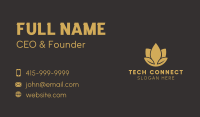 Gold Spa Lotus  Business Card Image Preview