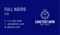 White Stopwatch Outline  Business Card Image Preview