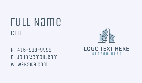 City Highrise Building Architect Business Card Design Image Preview