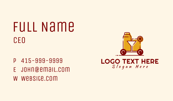 Cocktail Bar Car Business Card Design Image Preview