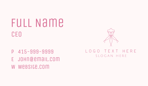 Pink Dress Tailoring  Business Card Design Image Preview