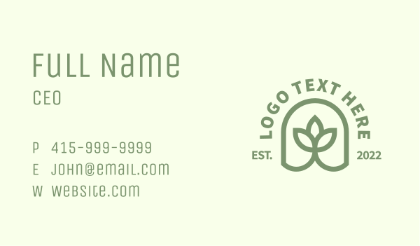 Spa Garden Plant  Business Card Design Image Preview