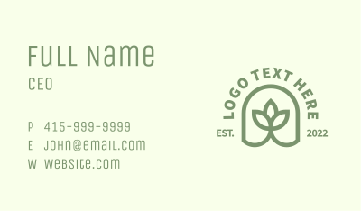 Spa Garden Plant  Business Card Image Preview