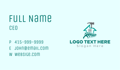 Garden House Hammer Repair Business Card Image Preview