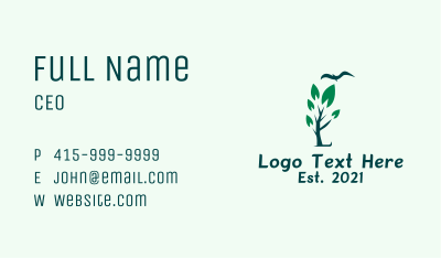 Nature Tree Bird Business Card Image Preview