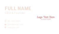 Cute Quirky Wordmark Business Card Design