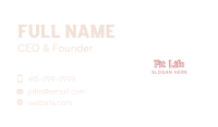 Cute Quirky Wordmark Business Card Design