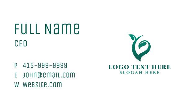 Natural Organic Leaf Business Card Design Image Preview