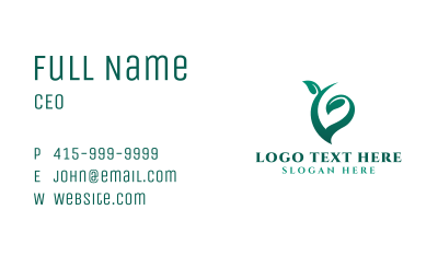 Natural Organic Leaf Business Card Image Preview