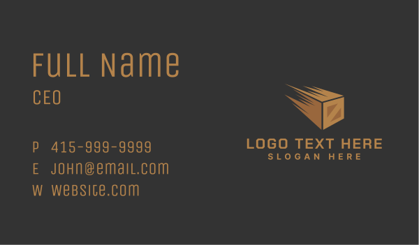 Fast Crate Logistics Business Card Design Image Preview
