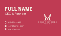 Spa Leaf Letter MV Business Card Image Preview