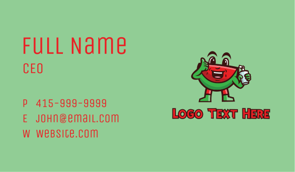 Watermelon Juice Business Card Design Image Preview