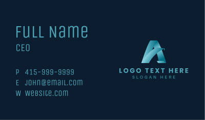 Digital Letter A Business Card Image Preview