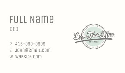 Retro Hipster Badge Business Card Image Preview