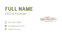 Watercolor Feminine Wordmark Business Card Preview