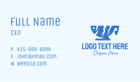 Blue Fish Cup Business Card Image Preview