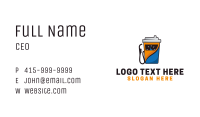 Coffee Cup Fuel Business Card Image Preview