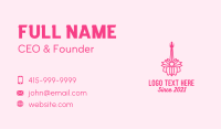 Pink Floral Guitar Business Card Design