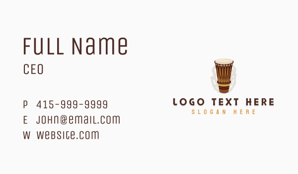 African Music Drum Percussion Business Card Design Image Preview