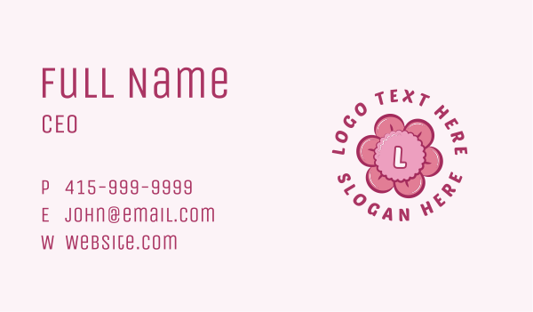 Pink Flower Boutique Business Card Design Image Preview