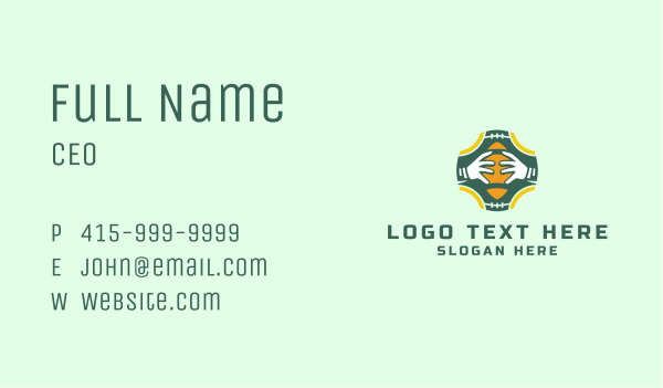 American Football Team Business Card Design Image Preview