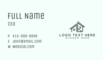 Builder House Roofing Business Card Image Preview