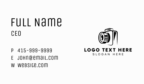Photography Studio Camera Business Card Design Image Preview
