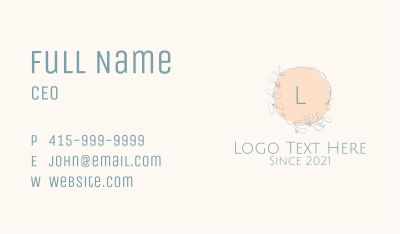 Scribble Decor Letter  Business Card Image Preview