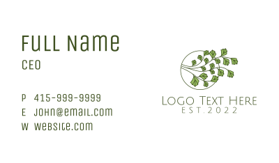 Leaf Gardening Plant  Business Card Image Preview